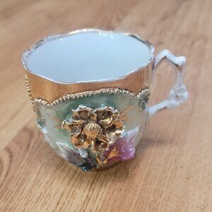 Vintage Ornate Made In Germany Cup Flowers 3 1/2"